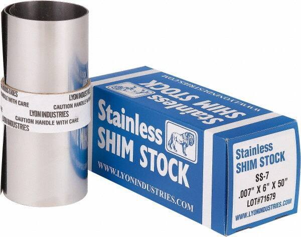 Made in USA - Metal Shim Stock   Type: Shim Stock Roll    Material: Stainless Steel - Exact Tool & Supply