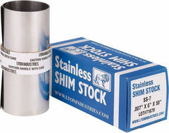 Made in USA - Metal Shim Stock   Type: Shim Stock Roll    Material: Stainless Steel - Exact Tool & Supply