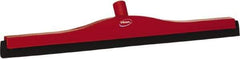 Vikan - 24" Foam Rubber Blade Bench Squeegee - Double Edge, Red, Plastic Holder - Exact Tool & Supply