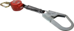 Miller - 6' Long, 400 Lb Capacity, Vectran/Polyester Fall Limiter - Aluminum Locking Rebar Hook Connector, Self-Locking Carabiner Connector - Exact Tool & Supply