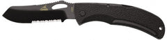 Gerber - 3-1/2" Blade, 8" OAL, Partially Serrated Folding Knife - Exact Tool & Supply