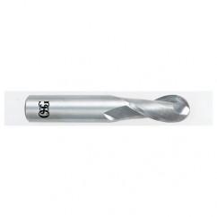4.5mm Dia. - 51mm OAL - Carbide - Ball End HP End Mill-2 FL - Exact Tool & Supply