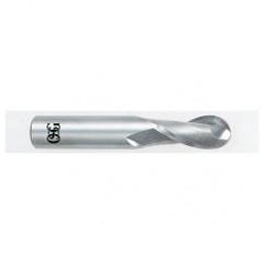 .5mm Dia. - 39mm OAL - Carbide - Ball End HP End Mill-2 FL - Exact Tool & Supply