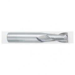 0.5mm Dia. x 39mm Overall Length 2-Flute Square End Solid Carbide SE End Mill-Round Shank-Center Cutting-Uncoated - Exact Tool & Supply