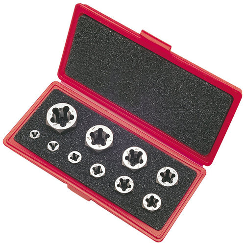 ‎490 10 Piece 1/4-1/2 Carbon Hex Die Set - Exact Tool & Supply
