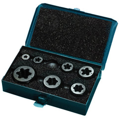 485 7 Piece Metric Carbon Steel Hexagon Rethreading Die Set - Exact Tool & Supply
