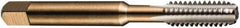 DORMER - M9x0.75 Metric Fine 6H 3 Flute Bright Finish High Speed Steel Straight Flute Machine Tap - Bottoming, Right Hand Thread, 72mm OAL, 16mm Thread Length, Oversize - Exact Tool & Supply