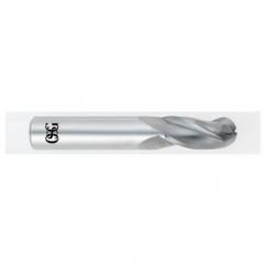 4.5mm Dia. - 51mm OAL - Carbide - Ball End HP End Mill-3 FL - Exact Tool & Supply
