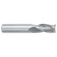 7mm Dia. x 64mm Overall Length 3-Flute Square End Solid Carbide SE End Mill-Round Shank-Center Cutting-Uncoated - Exact Tool & Supply