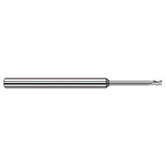 Harvey Tool - 0.9mm, 0.052" LOC, 1/8" Shank Diam, 2-1/2" OAL, 3 Flute Solid Carbide Square End Mill - Exact Tool & Supply