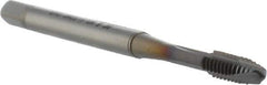 OSG - #6-32 UNC, 3 Flute, TiCN Finish, Powdered Metal Spiral Point Tap - Plug Chamfer, Right Hand Thread, 56mm OAL, 9.5mm Thread Length, 0.141" Shank Diam, 2B Class of Fit, Series 16515 - Exact Tool & Supply