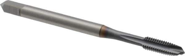 OSG - #10-32 UNF, 3 Flute, TiCN Finish, Powdered Metal Spiral Point Tap - Plug Chamfer, Right Hand Thread, 70mm OAL, 12.5mm Thread Length, 0.194" Shank Diam, 2B Class of Fit, Series 16515 - Exact Tool & Supply