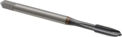 OSG - #10-32 UNF, 3 Flute, TiCN Finish, Powdered Metal Spiral Point Tap - Plug Chamfer, Right Hand Thread, 70mm OAL, 12.5mm Thread Length, 0.194" Shank Diam, 2B Class of Fit, Series 16515 - Exact Tool & Supply