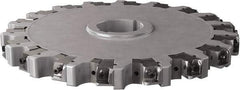 Seco - Arbor Hole Connection, 0.63" Cutting Width, 4.413" Depth of Cut, 12" Cutter Diam, 2" Hole Diam, 18 Tooth Indexable Slotting Cutter - 335.25 Toolholder, XNHQ, LNHQ Insert, Right Hand Cutting Direction - Exact Tool & Supply