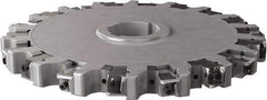 Seco - Arbor Hole Connection, 1.26" Cutting Width, 4.461" Depth of Cut, 315mm Cutter Diam, 2.3622" Hole Diam, 9 Tooth Indexable Slotting Cutter - 335.25 Toolholder, XNHQ, LNHQ Insert, Right Hand Cutting Direction - Exact Tool & Supply