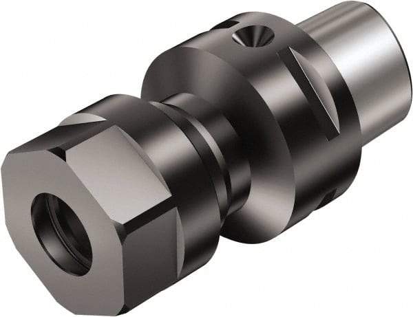 Sandvik Coromant - C8;ER40 System Size, Modular Tool Holding System Adapter - 70mm Projection, 63mm Body Diam, 118mm OAL, Through Coolant - Exact Tool & Supply