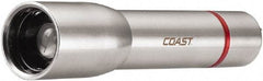 Coast Cutlery - White LED Bulb, 725 Lumens, Industrial/Tactical Flashlight - Silver Stainless Steel Body, 3 AAA Batteries Included - Exact Tool & Supply
