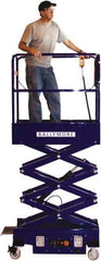 Ballymore - 500 Lb Capacity, 144" Lift Height, Battery Operated Mini Scissor Lift - 144 Inch Lift Height, 46 Inch Length x 28 Inch Width Footprint, 500 Lbs. Load Limit - Exact Tool & Supply