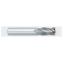 19/64 Dia. x 2-1/2 Overall Length 4-Flute Square End Solid Carbide SE End Mill-Round Shank-Center Cutting-TiALN - Exact Tool & Supply