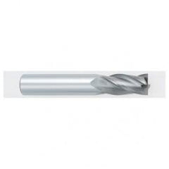19/64 Dia. x 2-1/2 Overall Length 4-Flute Square End Solid Carbide SE End Mill-Round Shank-Center Cutting-TiALN - Exact Tool & Supply
