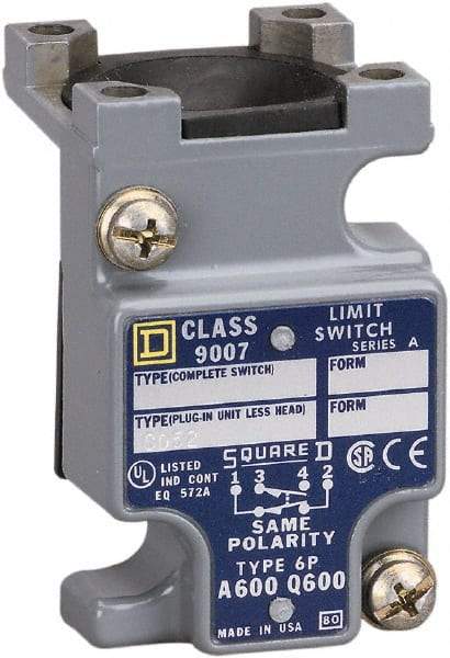 Square D - 4.2 Inch Long, Zinc Body, Limit Switch Plug In Unit - For Use with 9007, 9007C - Exact Tool & Supply