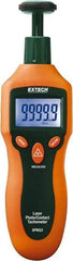 Extech - Accurate up to 0.05%, Contact and Noncontact Tachometer - 6.2 Inch Long x 2.3 Inch Wide x 1.6 Inch Meter Thick, 2 to 99,999 RPM Measurement - Exact Tool & Supply