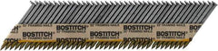 Stanley Bostitch - 11 Gauge 0.131" Shank Diam 3-1/2" Long Framing Nails for Power Nailers - Steel, Bright Finish, Smooth Shank, Angled Stick Paper Tape Collation, Round Head - Exact Tool & Supply