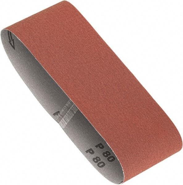 Porter-Cable - 4" Wide x 24" OAL, 80 Grit, Zirconia Alumina Abrasive Belt - Zirconia Alumina, Medium, Coated, X Weighted Cloth Backing, Dry - Exact Tool & Supply