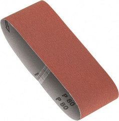 Porter-Cable - 4" Wide x 24" OAL, 80 Grit, Zirconia Alumina Abrasive Belt - Zirconia Alumina, Medium, Coated, X Weighted Cloth Backing, Dry - Exact Tool & Supply