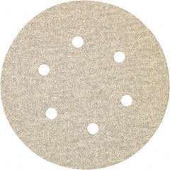 Porter-Cable - 6" Diam, 120 Grit Zirconia Alumina Adhesive PSA Disc - Fine Grade, Tan, C Weighted Backing, Flexible, 13,000 Max RPM - Exact Tool & Supply