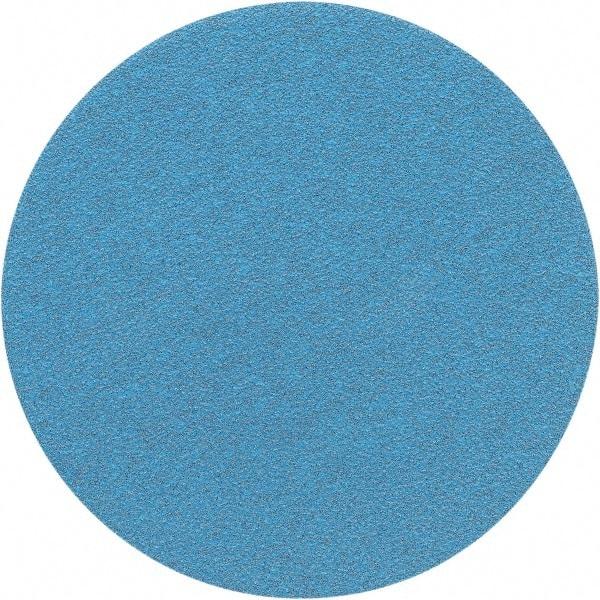 Porter-Cable - 6" Diam, 60 Grit Zirconia Alumina Adhesive PSA Disc - Medium Grade, Tan, C Weighted Backing, Flexible, 13,000 Max RPM - Exact Tool & Supply