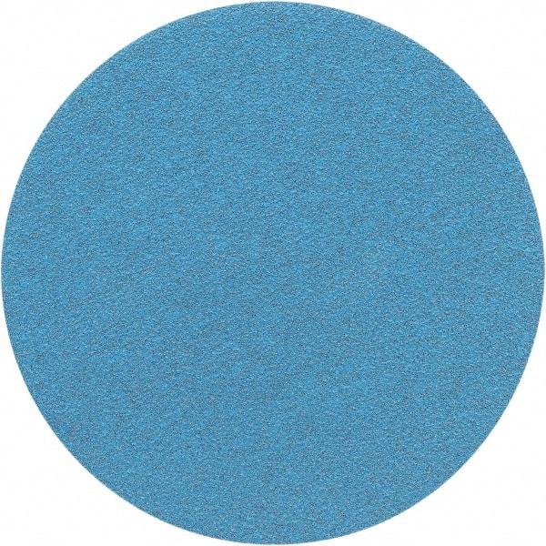 Porter-Cable - 5" Diam, 320 Grit Zirconia Alumina Adhesive PSA Disc - Extra Fine Grade, Tan, C Weighted Backing, Flexible, 13,000 Max RPM - Exact Tool & Supply