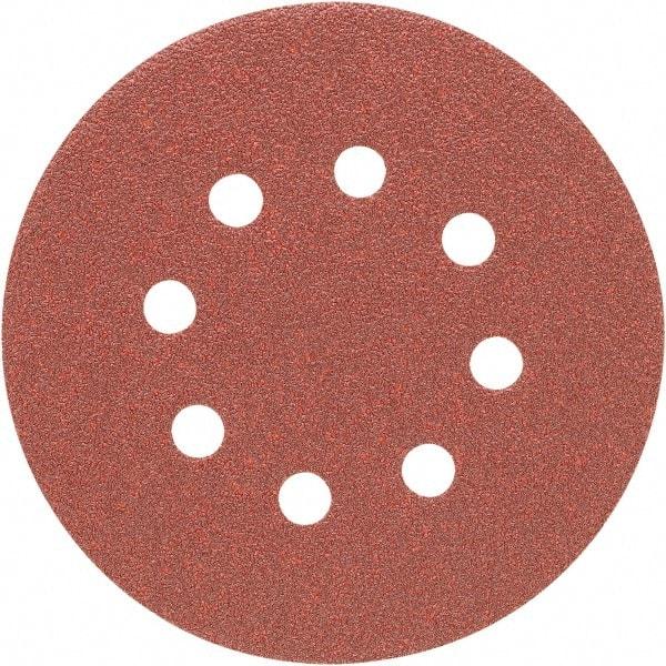 Porter-Cable - 5" Diam, 40 Grit Zirconia Alumina Adhesive PSA Disc - Coarse Grade, Tan, C Weighted Backing, Flexible, 13,000 Max RPM - Exact Tool & Supply