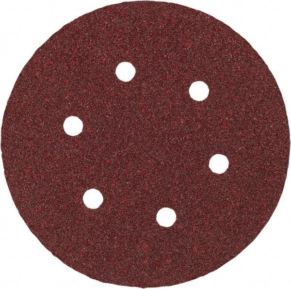 Porter-Cable - 6" Diam, 180 Grit Aluminum Oxide Adhesive PSA Disc - Very Fine Grade, Tan, C Weighted Backing, Flexible, 13,000 Max RPM - Exact Tool & Supply