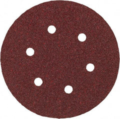 Porter-Cable - 6" Diam, 180 Grit Aluminum Oxide Adhesive PSA Disc - Very Fine Grade, Tan, C Weighted Backing, Flexible, 13,000 Max RPM - Exact Tool & Supply