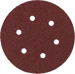 Porter-Cable - 6" Diam, 40 Grit Aluminum Oxide Adhesive PSA Disc - Coarse Grade, Tan, C Weighted Backing, Flexible, 13,000 Max RPM - Exact Tool & Supply