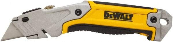 DeWALT - Retractable Utility Knife - 2-1/2" Bi-Metal Blade, Yellow & Silver Metal Handle, 1 Blade Included - Exact Tool & Supply