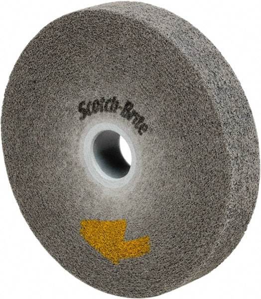 3M - 4" Diam, 2" Face Width, 1" Center Hole, Fine Grade, Silicon Carbide Deburring Wheel - Convolute, Soft Density 9 Grade, 9,000 RPM - Exact Tool & Supply