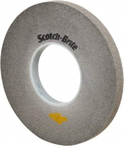 3M - 12" Diam, 1/2" Face Width, 5" Center Hole, Fine Grade, Silicon Carbide Deburring Wheel - Convolute, Soft Density 9 Grade, 3,000 RPM - Exact Tool & Supply