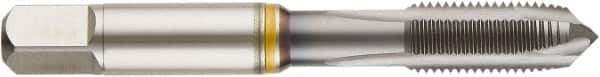 Guhring - 9/16-18 UNF, TiCN Finish, Cobalt Spiral Point Tap - Plug Chamfer, Right Hand Thread, 3.591" OAL, 0.866" Thread Length, 0.429" Shank Diam, 2B/3B Class of Fit, Series 4406 - Exact Tool & Supply