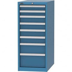 LISTA - 8 Drawer, 45 Compartment Bright Blue Steel Modular Storage Cabinet - Exact Tool & Supply