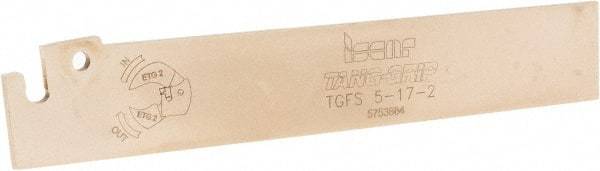 Iscar - 0.685" Blade Height, 1.65mm Blade Width, 110mm OAL, Neutral Cut, Single End Indexable Cut-Off Blade - TGFS Blade, Tang-Grip Series - Exact Tool & Supply
