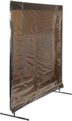 Singer Safety - 6 Ft. Wide x 6 Ft. High, 14 mil Thick Transparent Vinyl Portable Welding Screen Kit - Gray - Exact Tool & Supply