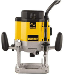 DeWALT - 8,000 to 22,000 RPM, 3 HP, 15 Amp, Plunge Base Electric Router - 1/4 and 1/2 Inch Collet - Exact Tool & Supply