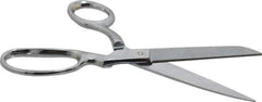 Heritage Cutlery - 3-1/2" LOC, 8-1/2" OAL Chrome Plated Standard Shears - Right Hand, Metal Offset Handle, For General Purpose Use - Exact Tool & Supply