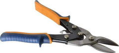 Heritage Cutlery - 1-1/2" Length of Cut, Straight Pattern Aviation Snip - 10" OAL, Vinyl Grip Handle with Soft Nonslip Pads, 18 AWG Steel Capacity - Exact Tool & Supply