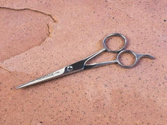 Heritage Cutlery - 1-7/8" LOC, 5-1/2" OAL Stainless Steel Standard Scissors - Right Hand, Metal Straight Handle, For Hair - Exact Tool & Supply