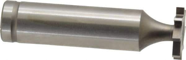 Made in USA - 5/8" Diam x 3/32" Face Width, Cobalt, 8 Teeth, Shank Connection Woodruff Keyseat Cutter - Uncoated, 2-3/32" OAL x 1/2" Shank, Straight Teeth, ANSI 305, Old Standard 4 - Exact Tool & Supply