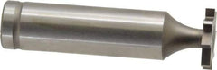 Made in USA - 5/8" Diam x 3/32" Face Width, Cobalt, 8 Teeth, Shank Connection Woodruff Keyseat Cutter - Uncoated, 2-3/32" OAL x 1/2" Shank, Straight Teeth, ANSI 305, Old Standard 4 - Exact Tool & Supply