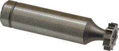 Made in USA - 1/2" Diam x 1/8" Face Width, Cobalt, 10 Teeth, Shank Connection Woodruff Keyseat Cutter - Uncoated, 2-1/8" OAL x 1/2" Shank, Straight Teeth, ANSI 404, Old Standard 3 - Exact Tool & Supply